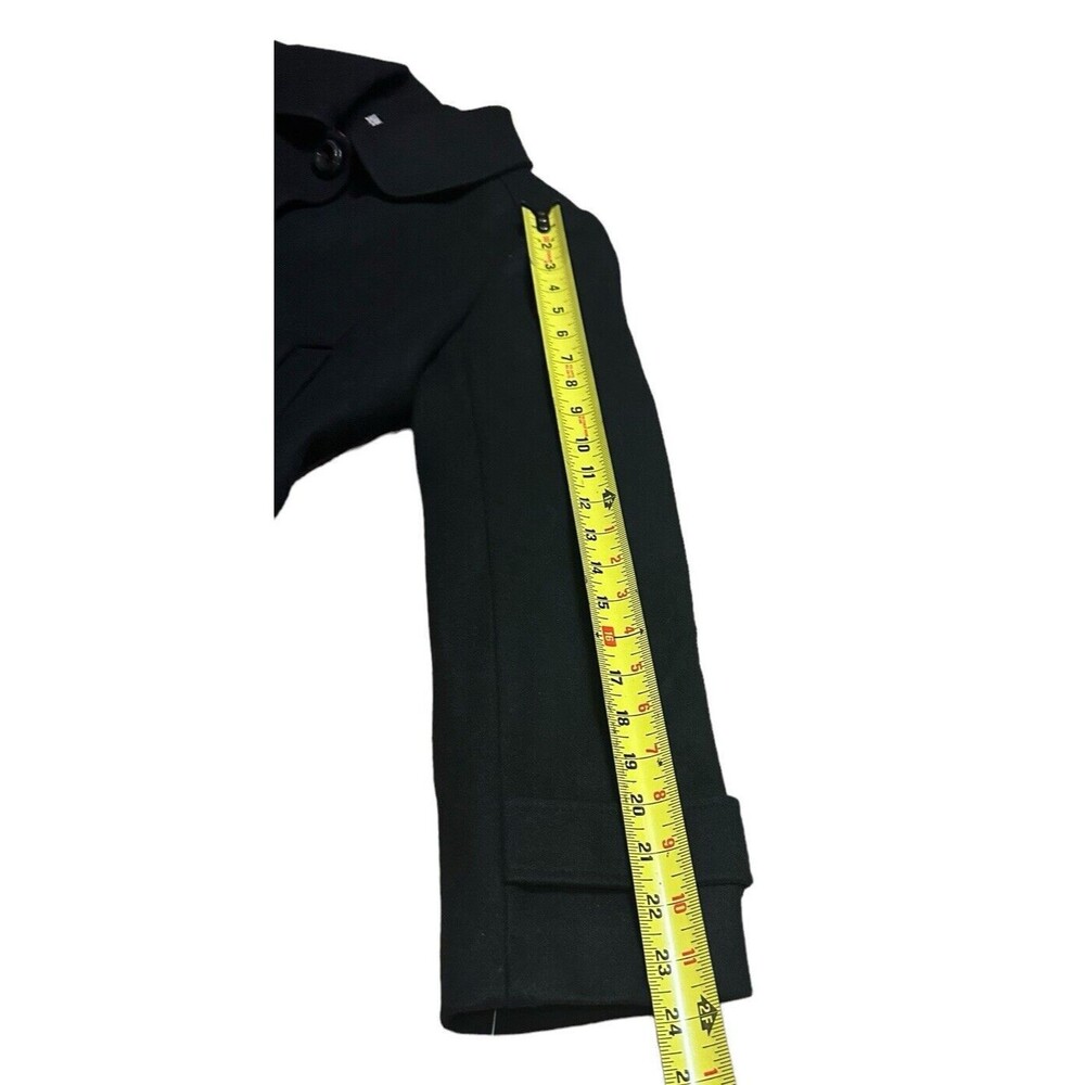 NWT black peacoat wool blend lined size M classic dark academia minimalist - Picture 14 of 16